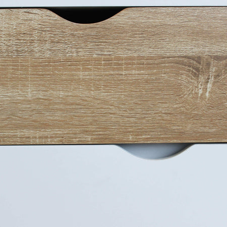 Cassettiera con 3 cassetti, mobile basso Theodore guide in metallo h 82 cm