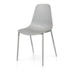 DOTTY - sedia in plastica Altezza della seduta 46 cm Grigio