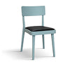 ANDROMEDA - sedia moderna in ecopelle cm 48 x 45,5 x 79 h Azzurro