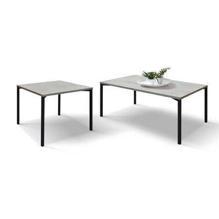 CLIO - tavolino per salotto rettangolare cm 55 x 90 x 45 h Cemento