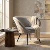 ELISSIA - poltrona moderna in velluto cm 72,5 x 87,5 x 78 h Grigio
