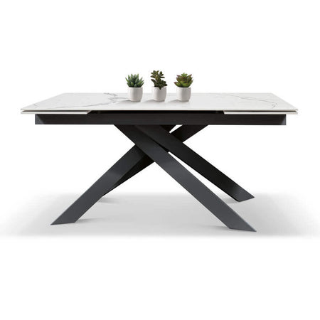 ALIVIANA - tavolo da pranzo allungabile cm 90 x 160/200/240 x 76 h Marmo
