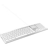 MOBILITY LAB ML304304 - Tastiera cablata Touch Design con 2 USB per Mac - AZERTY - Bianca e argento