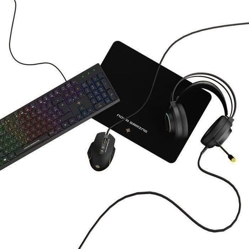 Pacchetto gaming RGB 4 in 1 - MOBILITY - Aquila - Tastiera + Cuffie + Mouse + Tappetino