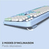 Combo tastiera + mouse wireless - MOBILITY LAB - Colore puro - Blu - Design ergonomico - Digitazione discreta
