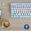 Combo tastiera + mouse wireless - MOBILITY LAB - Colore puro - Blu - Design ergonomico - Digitazione discreta