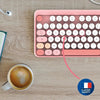 Combo tastiera + mouse wireless - MOBILITY LAB - Colore puro - Rosa - Design ergonomico - Digitazione discreta