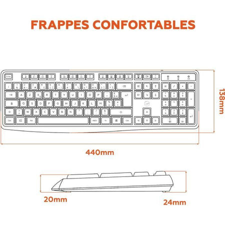 Tastiera wireless - MOBILITY LAB - Deluxe - AZERTY - Nera