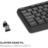 Tastiera wireless - MOBILITY LAB - Deluxe - AZERTY - Nera
