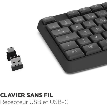 Tastiera wireless - MOBILITY LAB - Deluxe - AZERTY - Nera