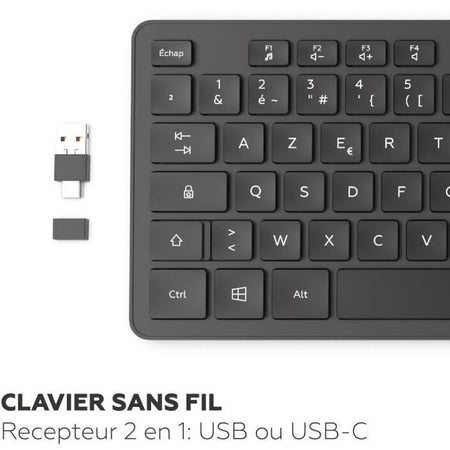 Tastiera wireless - MOBILITY LAB - Premium - AZERTY - Nera