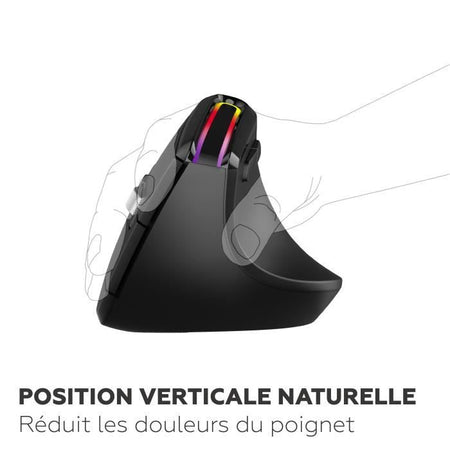 Mouse ergonomico - Wireless - MOBILITY LAB - ML314259 - Nero