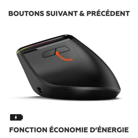 Mouse ergonomico - Wireless - MOBILITY LAB - ML314259 - Nero