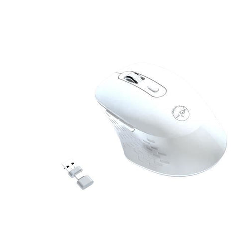Mouse wireless - MOBILITY LAB - Omega - Ricevitore Bluetooth e 2,4GHz - Bianco - Clic silenziosi - Precisione regolabile