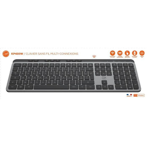 Tastiera wireless - Tasti piatti - MOBILITY LAB - KP450W - AZERTY - FR - Multi-connessioni - Nero