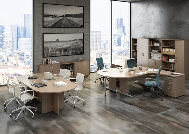 Mobile per ufficio con ante in melaminico cm. 80x46x181,8h