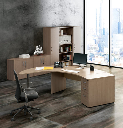 Mobile classificatore colore rovere da ufficio per cartelle sospese cm. 80x46x73h