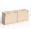 Mobile basso in melaminico con ante scorrevoli colore rovere cm. 185x46x73h