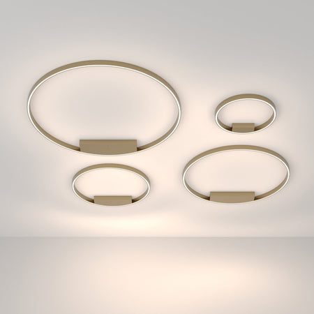 Lampadario A Sospensione Moderno Rim Alluminio Ottone 1 Led 25W
