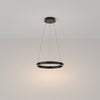 Lampadario A Sospensione Moderno Rim Alluminio Nero Luce Led 25W