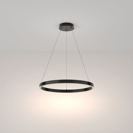 Lampadario A Sospensione Moderno Rim Alluminio Nero Led 37W