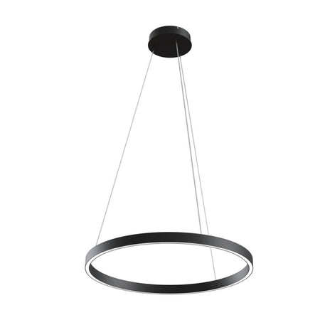 Lampadario A Sospensione Moderno Rim Alluminio Nero Led 37W