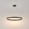 Lampadario A Sospensione Moderno Rim Alluminio Nero Luce Led 51W