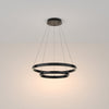 Lampadario A Sospensione Moderno Rim Alluminio Nero Luce Led 61W