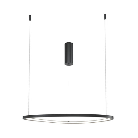 Lampadario A Sospensione Moderno Glint Alluminio Nero Luce Led 24W