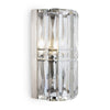 Applique Contemporanea Facet Metallo Cromo 1 Luce Diffusore Vetro
