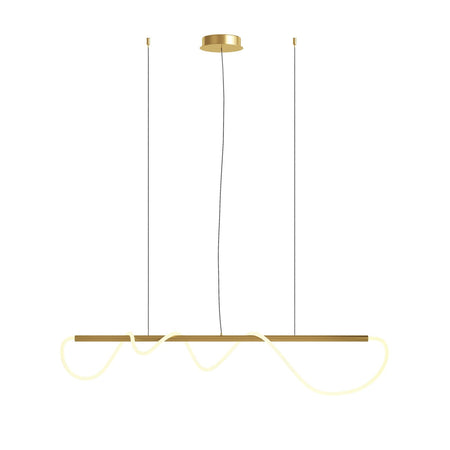 Lampadario A Sospensione Moderno Tau Alluminio Oro 1 Luce Led 30W