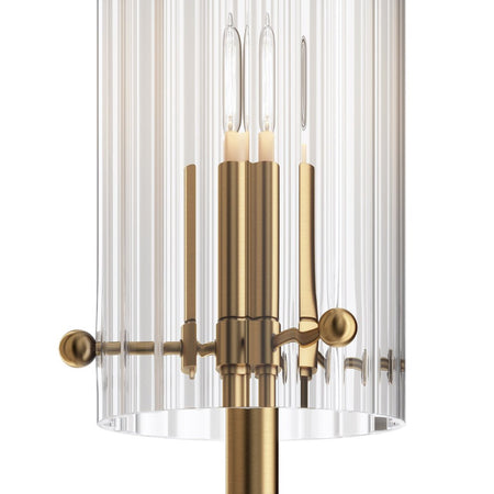 Applique Contemporanea Arco Metallo Ottone 1 Luce Diffusore In Vetro