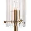 Applique Contemporanea Arco Metallo Ottone 1 Luce Diffusore In Vetro