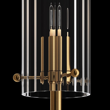 Applique Contemporanea Arco Metallo Ottone 1 Luce Diffusore In Vetro