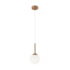 Lampadario Minimal Basic Form Piccolo In Metallo Oro 1 Luce E Diffusore Bianco