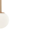Lampadario Minimal Basic Form Piccolo In Metallo Oro 1 Luce E Diffusore Bianco