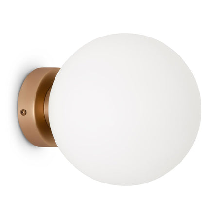 Applique Contemporanea Basic Form Media In Metallo Colore Oro 1 Luce