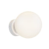 Applique Minimal Basic Form Piccola In Metallo Bianca 1 Luce E Diffusore Bianco
