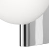 Applique Contemporanea Avant-Garde In Metallo Cromo 1 Luce Con Diffusore Bianco