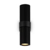 Applique Da Parete Moderno Dynamics Alluminio Nero 2 Luci Gu10 50W