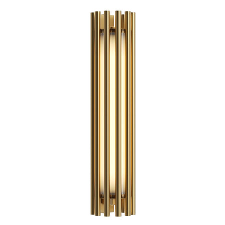 Applique Contemporanea Sonata Led Alluminio Ottone Diffusore Vetro Oro
