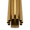 Applique Contemporanea Sonata Led Alluminio Ottone Diffusore Vetro Oro