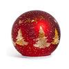 Palla di Natale in vetro rotante con luci batteria per decorazioni di natale