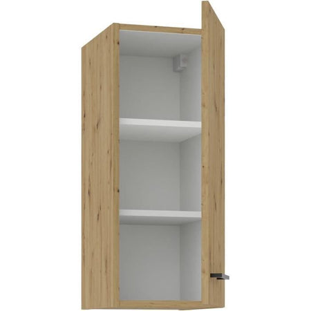 Mobile alto - MODENA - 30 cm - Rovere artigianale e nero opaco - CUISINIER