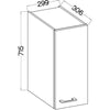 Mobile alto - MODENA - 30 cm - Rovere artigianale e nero opaco - CUISINIER