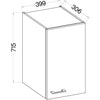 Mobile alto - MODENA - 40 cm - Rovere artigianale e nero opaco - CUISINIER