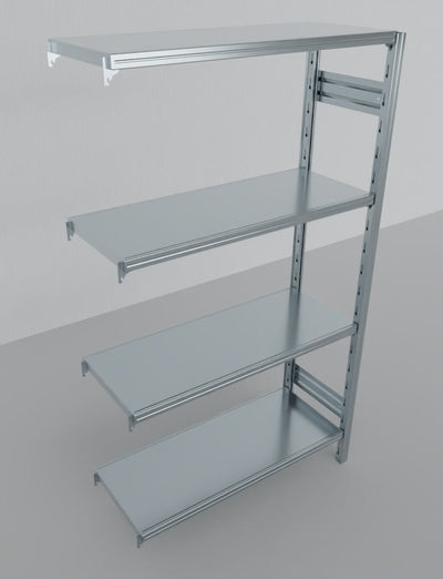 MODULO AGGIUNTIVO scaffale in metallo da magazzino Zincata cm. 100x30x180h