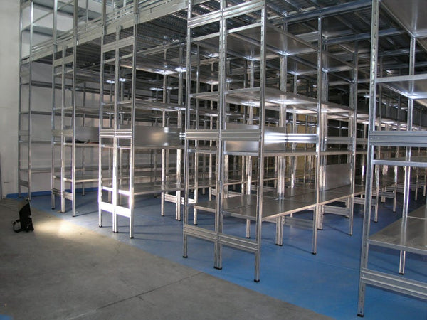 MODULO AGGIUNTIVO per scaffalatura in metallo da magazzino Zincata cm. 100x60x150h