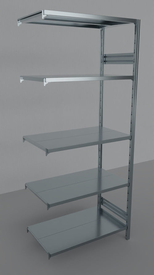 MODULO AGGIUNTIVO scaffalatura in metallo da magazzino Zincata cm. 100x60x242h