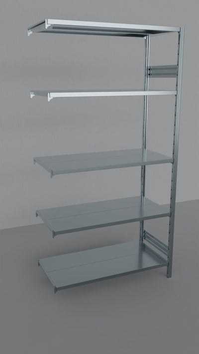 MODULO AGGIUNTIVO scaffalatura metallica da magazzino Zincata cm. 120x60x242h